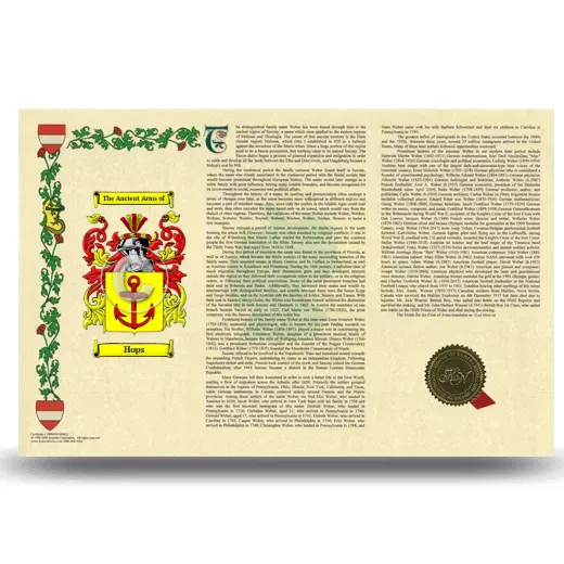 Hops Armorial History Landscape Style