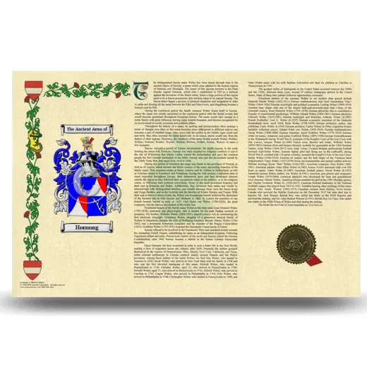 Hornung Armorial History Landscape Style