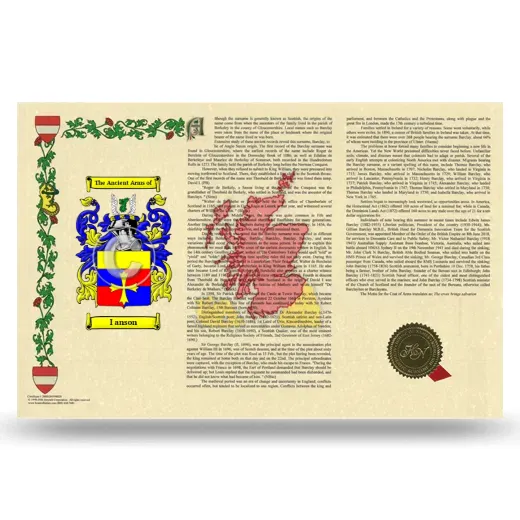 I anson Armorial History Landscape Style