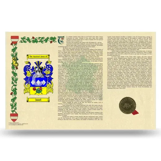 Janel Armorial History Landscape Style