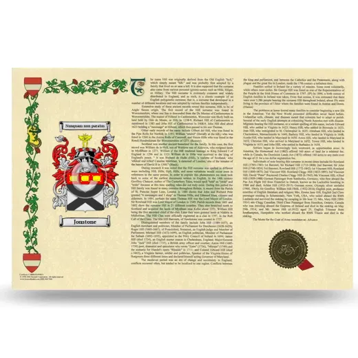 Jonstone Armorial History Landscape Style