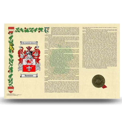 Kaemmer Armorial History Landscape Style