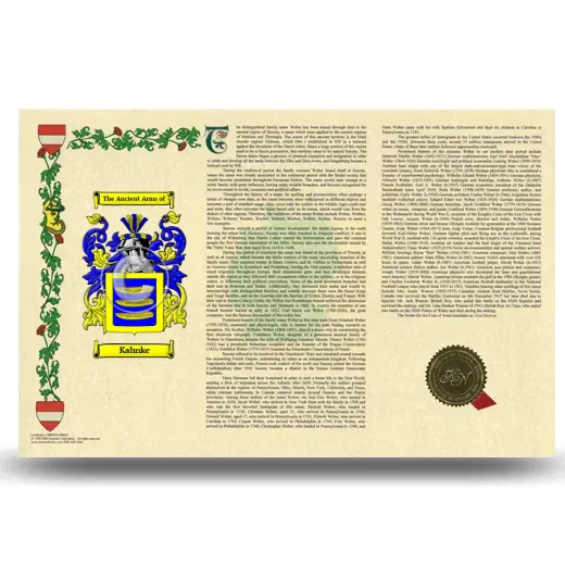 Kahnke Armorial History Landscape Style