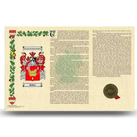 Kaizer Armorial History Landscape Style