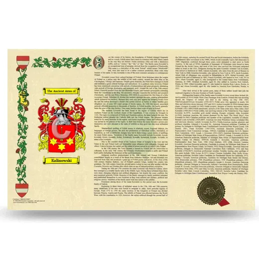Kalinowski Armorial History Landscape Style