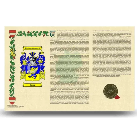 Kalor Armorial History Landscape Style