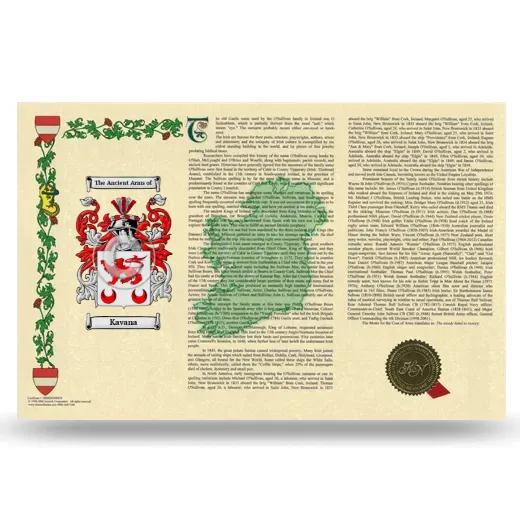 Kavana Armorial History Landscape Style