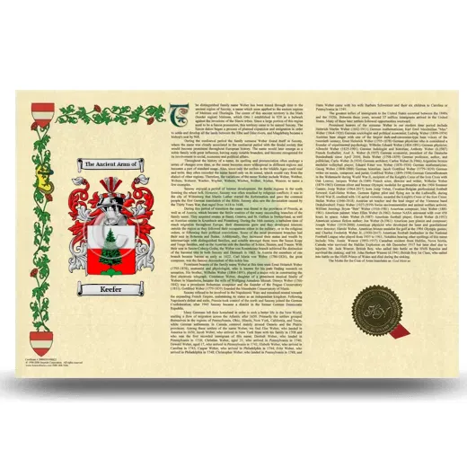 Keefer Armorial History Landscape Style
