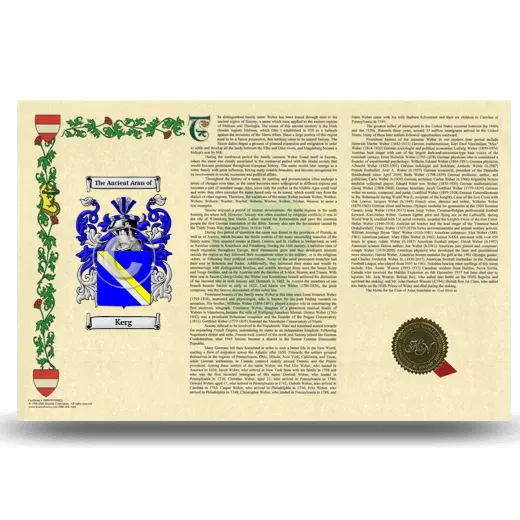 Kerg Armorial History Landscape Style