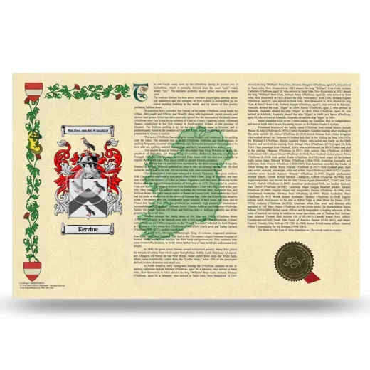 Kervine Armorial History Landscape Style
