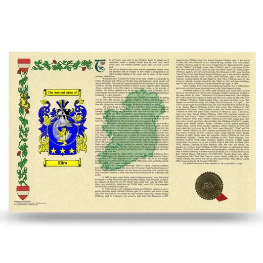 Kilro Armorial History Landscape Style