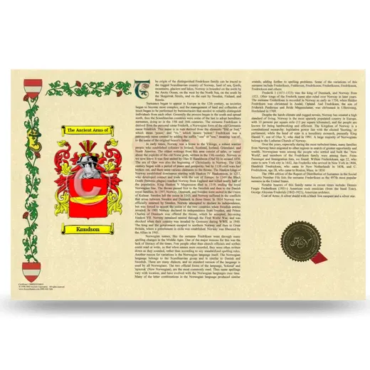 Knudson Armorial History Landscape Style
