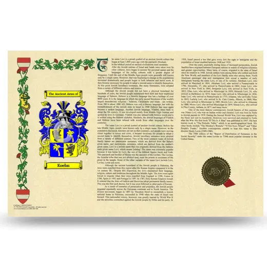 Koehn Armorial History Landscape Style