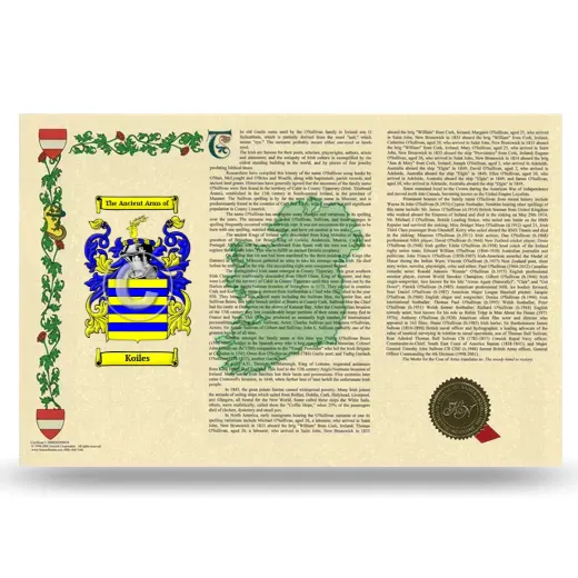 Koiles Armorial History Landscape Style
