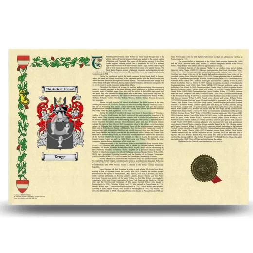 Kruge Armorial History Landscape Style