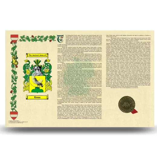 Krum Armorial History Landscape Style