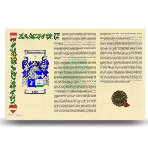 Kuhle Armorial History Landscape Style