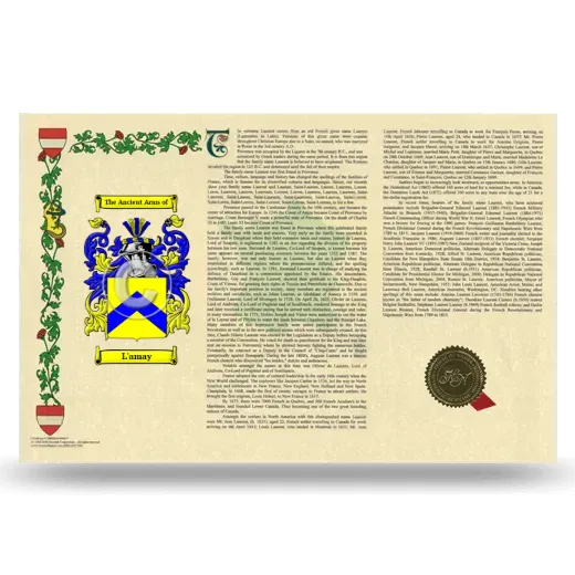 L'amay Armorial History Landscape Style
