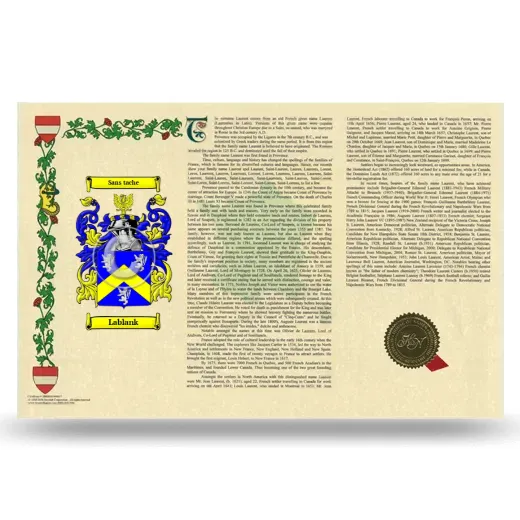 Lablank Armorial History Landscape Style