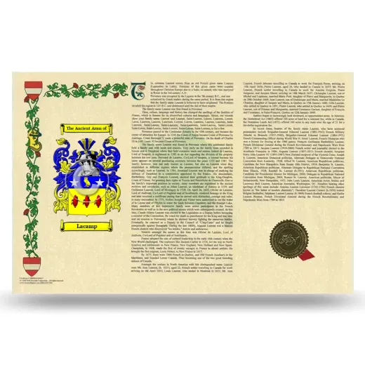 Lacamp Armorial History Landscape Style