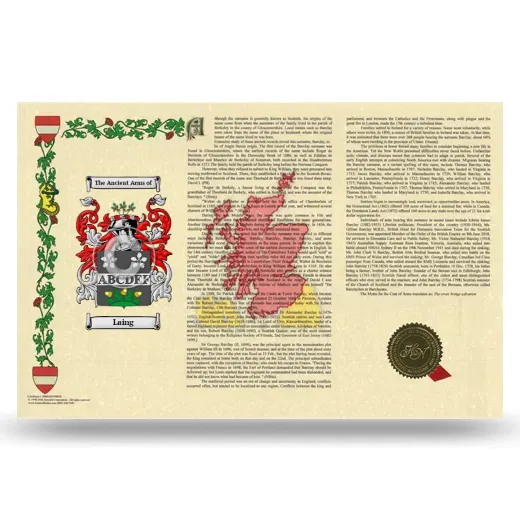 Laing Armorial History Landscape Style