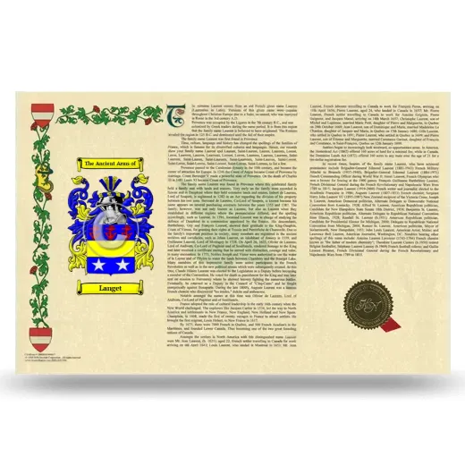 Langet Armorial History Landscape Style