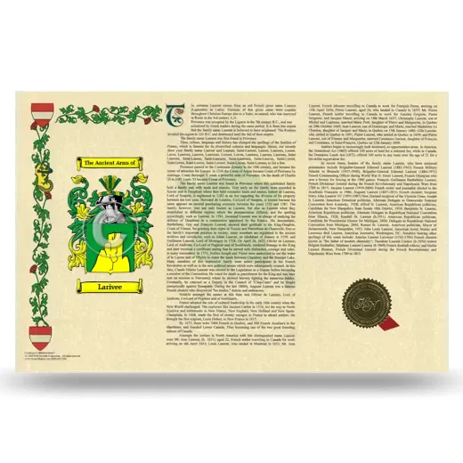 Larivee Armorial History Landscape Style