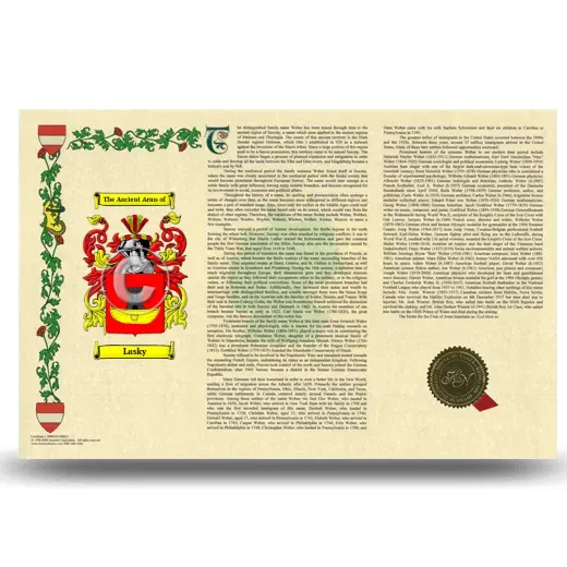 Lasky Armorial History Landscape Style