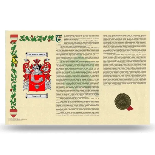 Laurent Armorial History Landscape Style