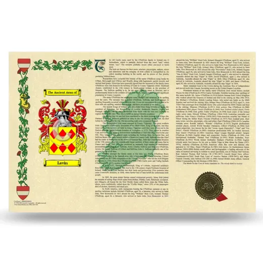 Lavin Armorial History Landscape Style