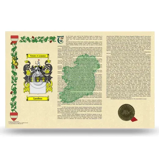 Lawless Armorial History Landscape Style