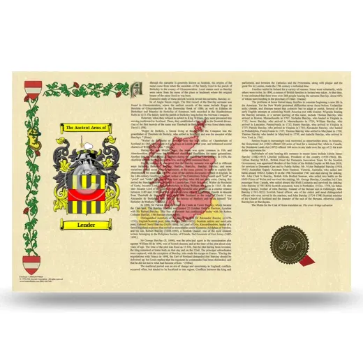 Lender Armorial History Landscape Style