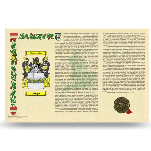 Leslight Armorial History Landscape Style