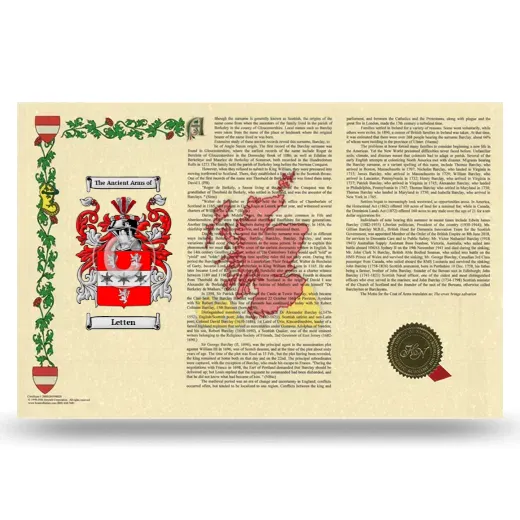 Letten Armorial History Landscape Style
