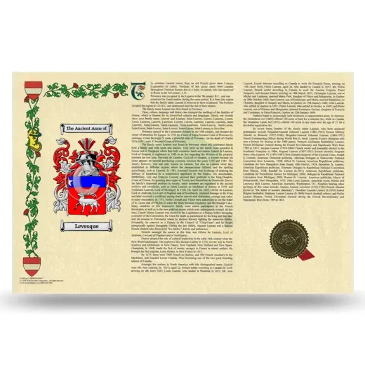 Levesque Armorial History Landscape Style