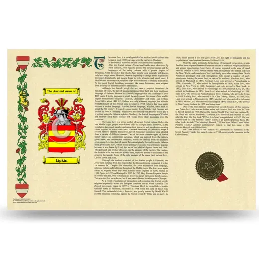 Lipkin Armorial History Landscape Style