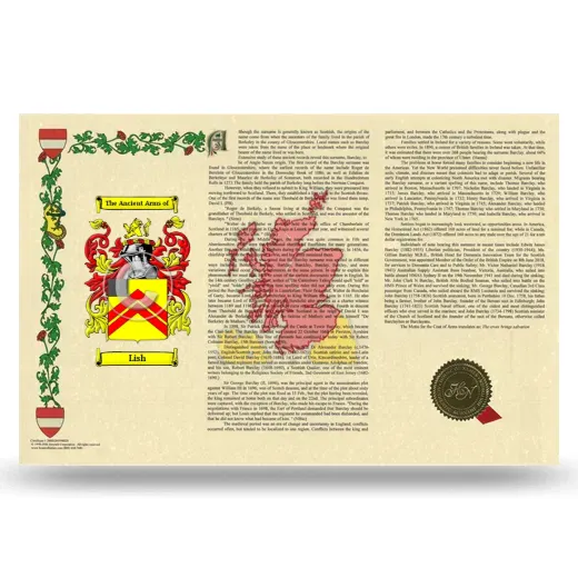 Lish Armorial History Landscape Style