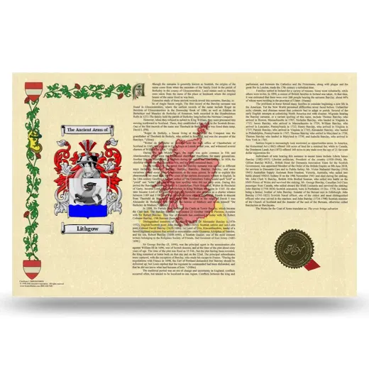 Lithgow Armorial History Landscape Style