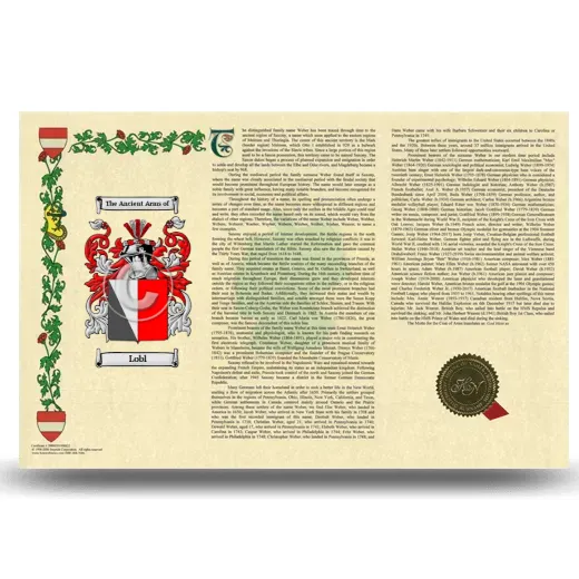 Lobl Armorial History Landscape Style