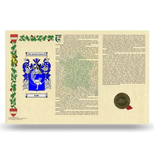 Lois Armorial History Landscape Style