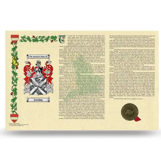 Lossing Armorial History Landscape Style