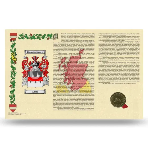 Lovel Armorial History Landscape Style