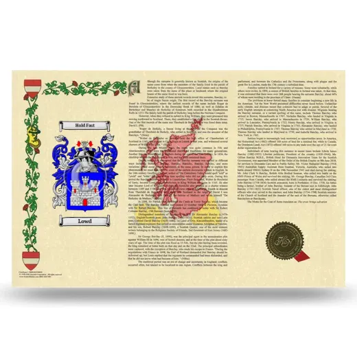Lowd Armorial History Landscape Style
