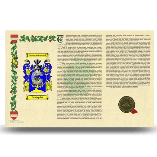 Lundquist Armorial History Landscape Style