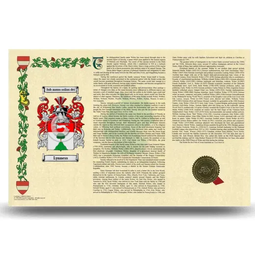 Lynness Armorial History Landscape Style