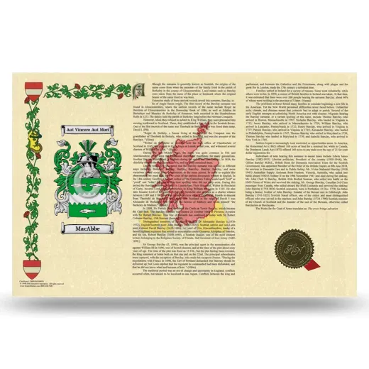 MacAbbe Armorial History Landscape Style