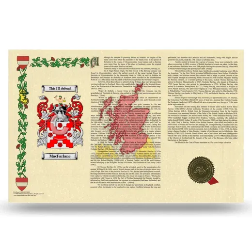 MacFarlane Armorial History Landscape Style