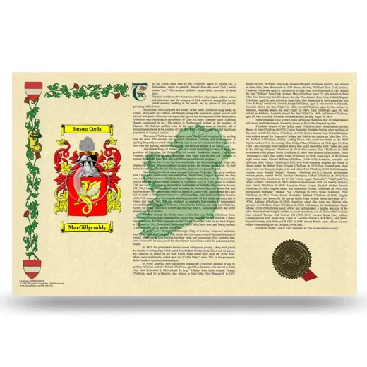 MacGillycuddy Armorial History Landscape Style