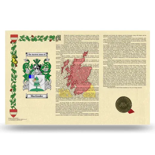 MacGruder Armorial History Landscape Style