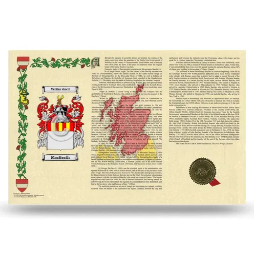 MacHeath Armorial History Landscape Style